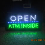 OPEN ATM Inside LED Window Sign