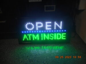 open atm inside led siign