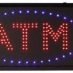 Double Red LED ATM Window Sign